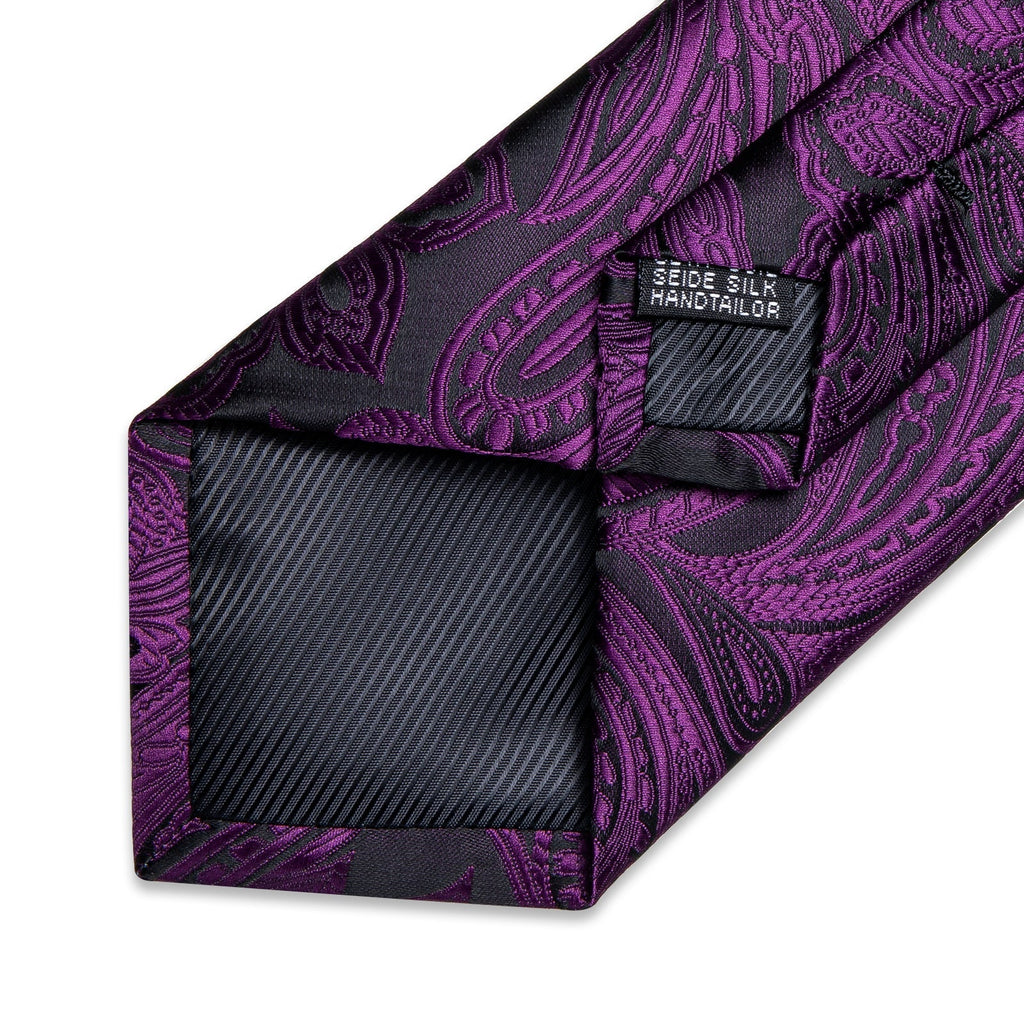 GentCrest Purple Floral Tie Hanky Cufflinks Set - Image 6