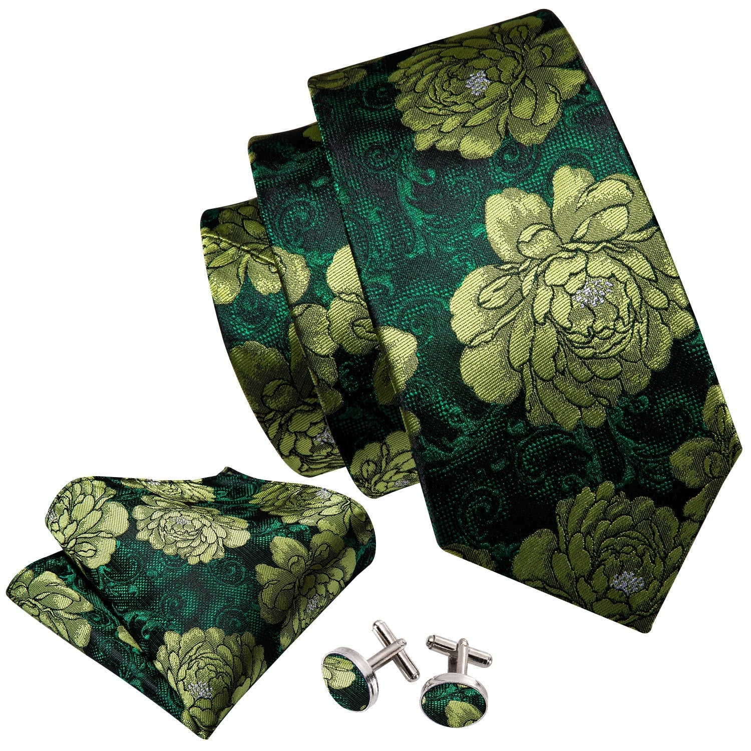 White Stigma Silk Tie Set - GentCrest - View 3