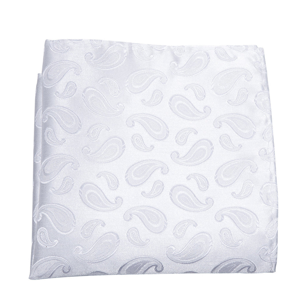 White Paisley Children Bow Tie Set - GentCrest - View 4