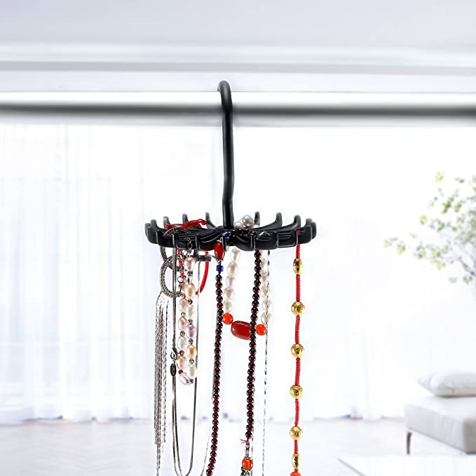 Hanging Tie Rack - Black - GentCrest - View 8