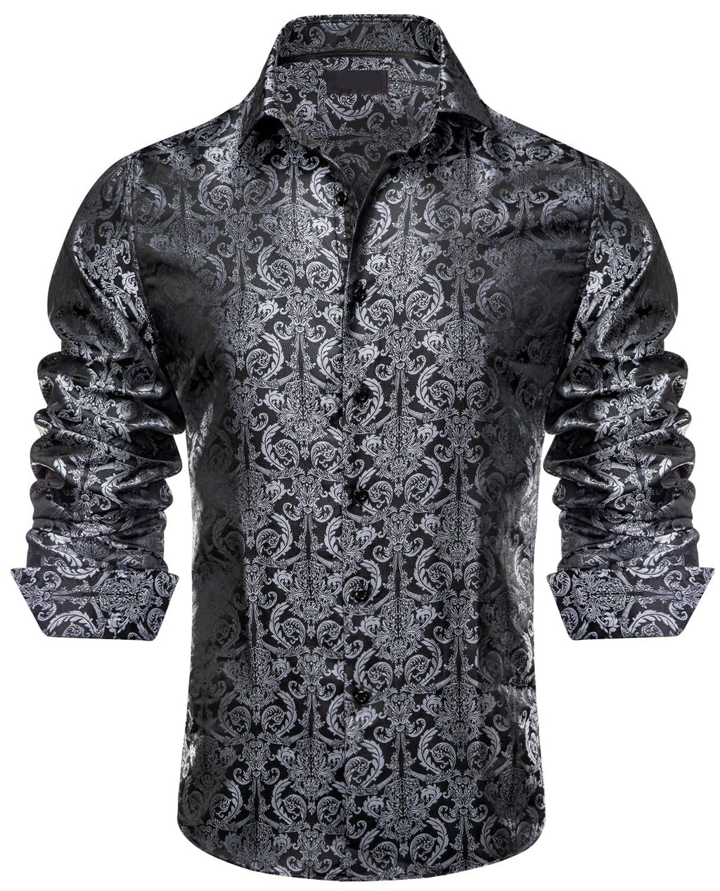 GentCrest Black Floral Shirt - Image 4