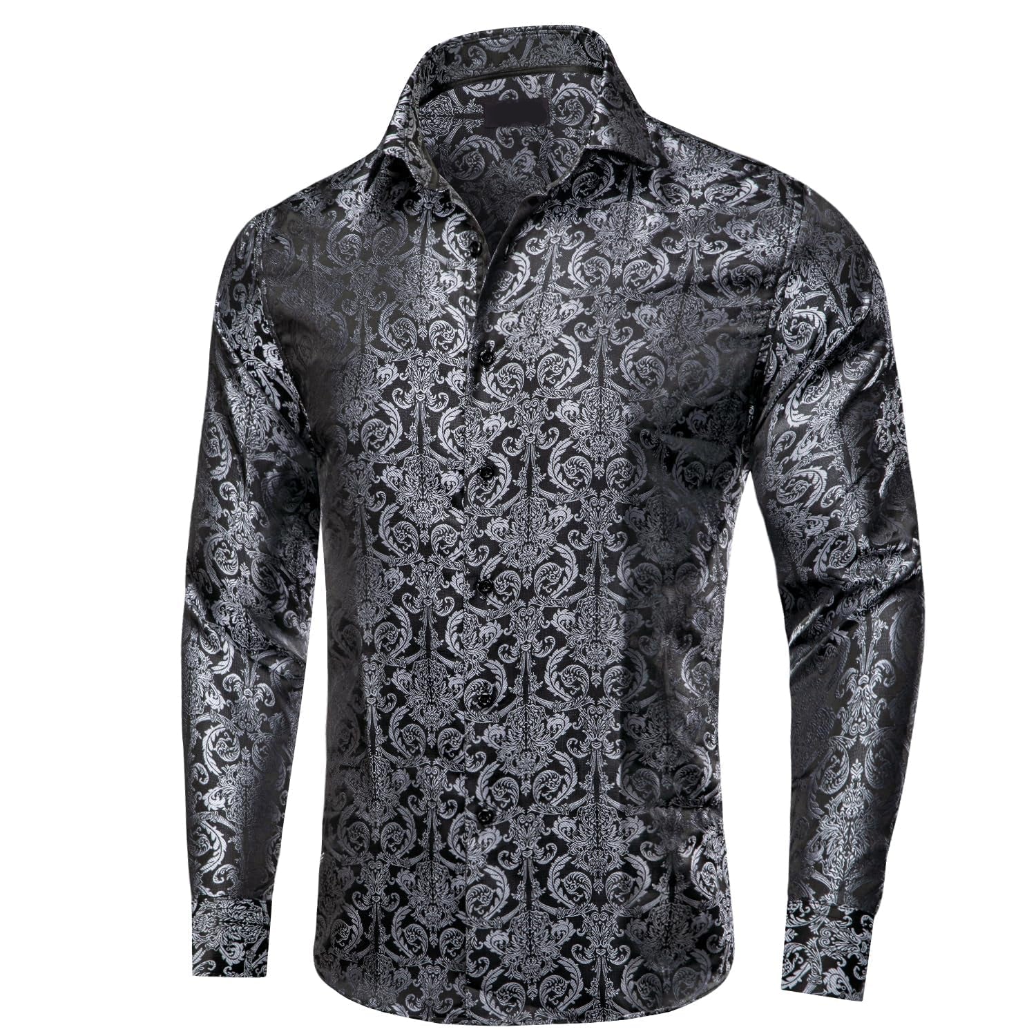 GentCrest Black Floral Shirt - Image 1