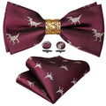 Red Dinosaur Bow Tie Set - GentCrest