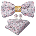 Pink Floral Bow Tie Set - GentCrest