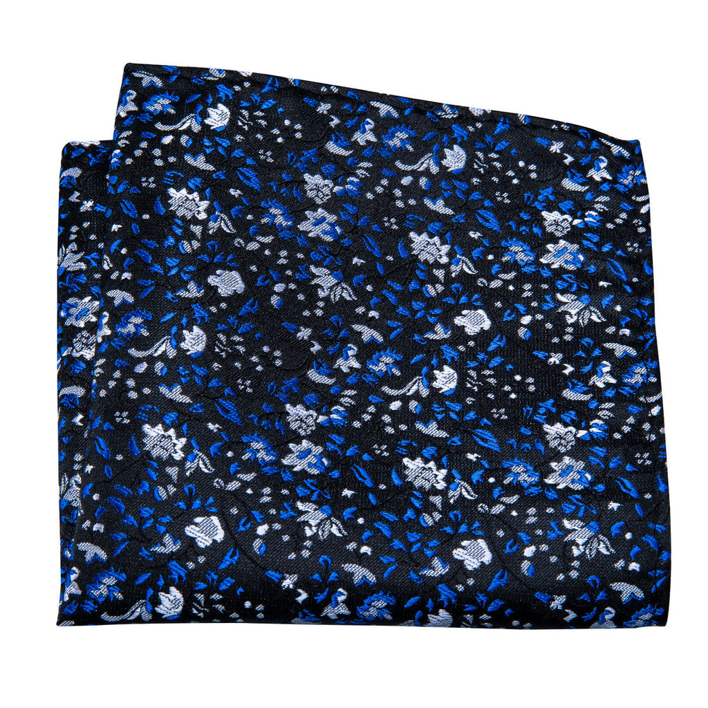 Deep Blue Floral Bow Tie Set - GentCrest - View 3