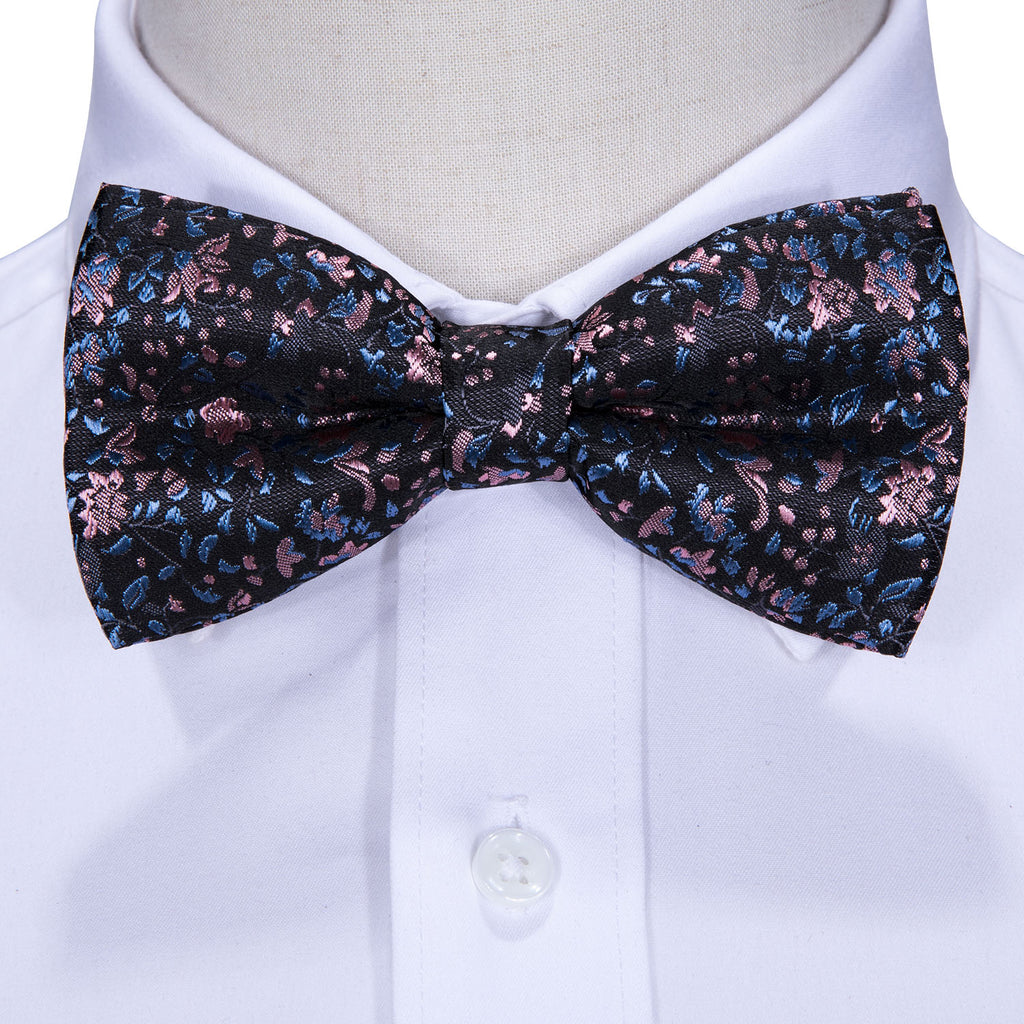 Luxury Floral Paisley Bow Tie Set - GentCrest - View 4