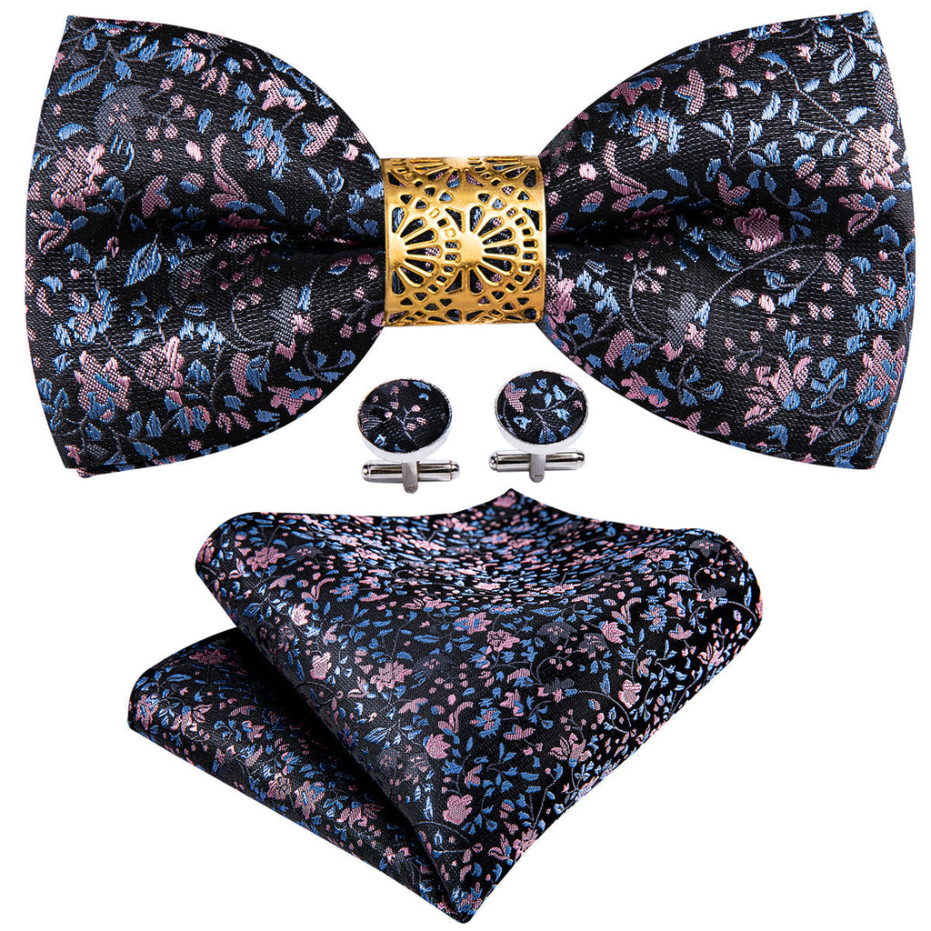 Luxury Floral Paisley Bow Tie Set - GentCrest