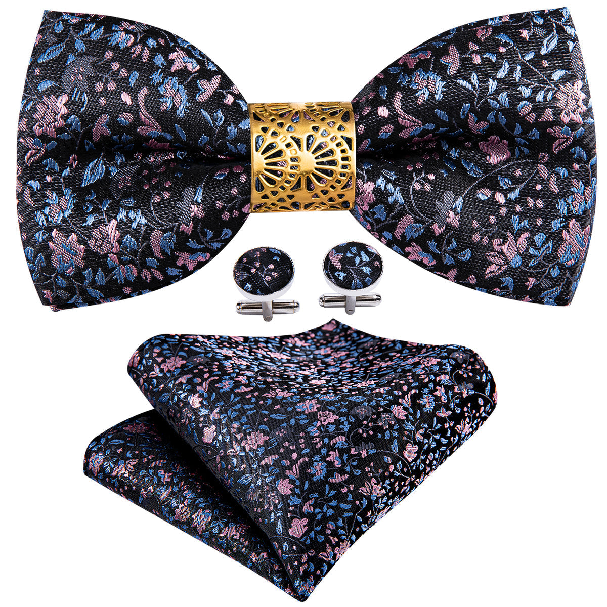 Luxury Floral Paisley Bow Tie Set - GentCrest