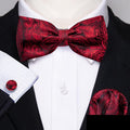 GentCrest Red Paisley Bow Ties - Image 1