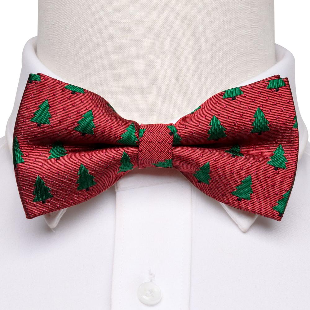 Red Tree Bow Tie Set - GentCrest - View 2