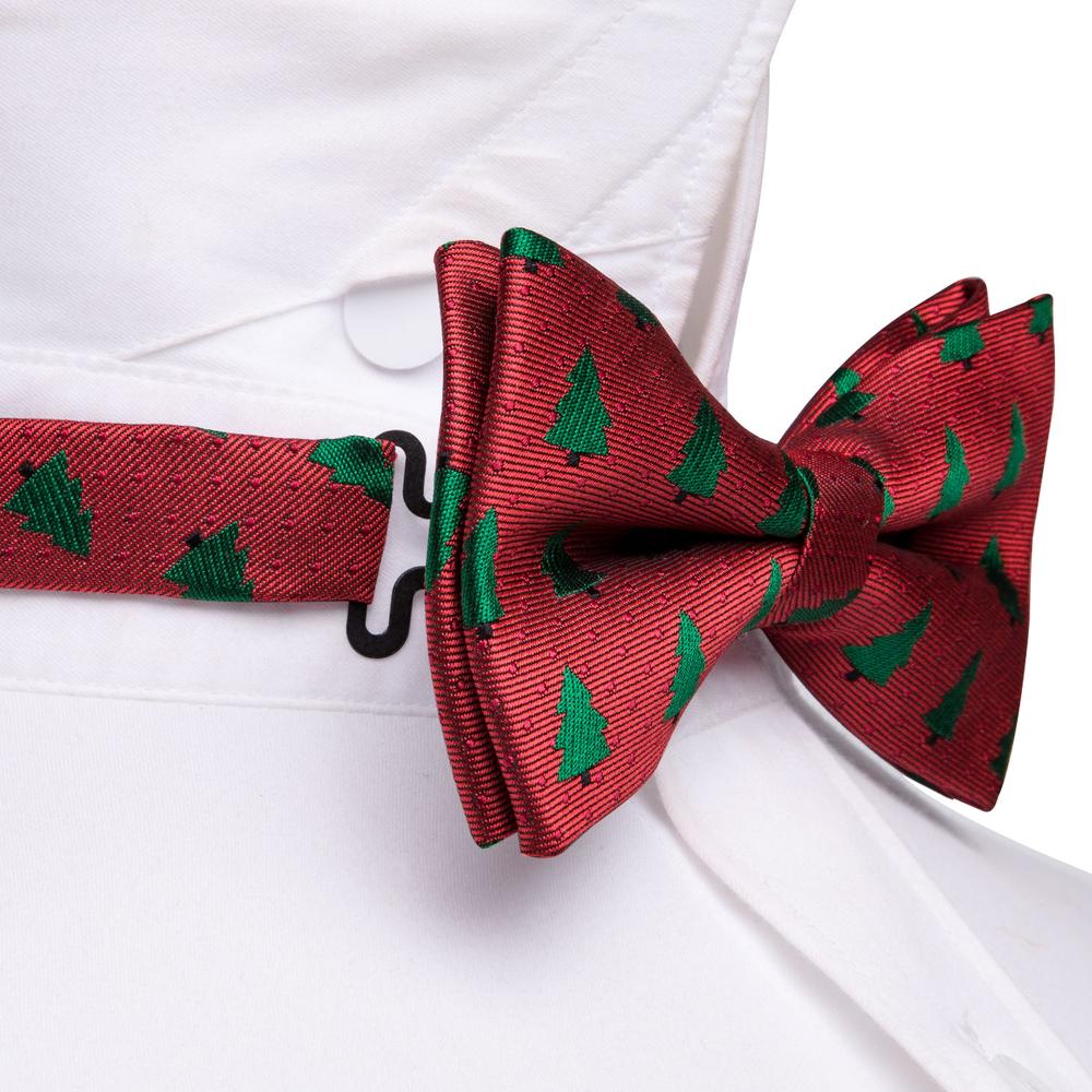 Red Tree Bow Tie Set - GentCrest - View 4