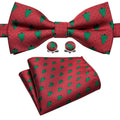 Red Tree Bow Tie Set - GentCrest