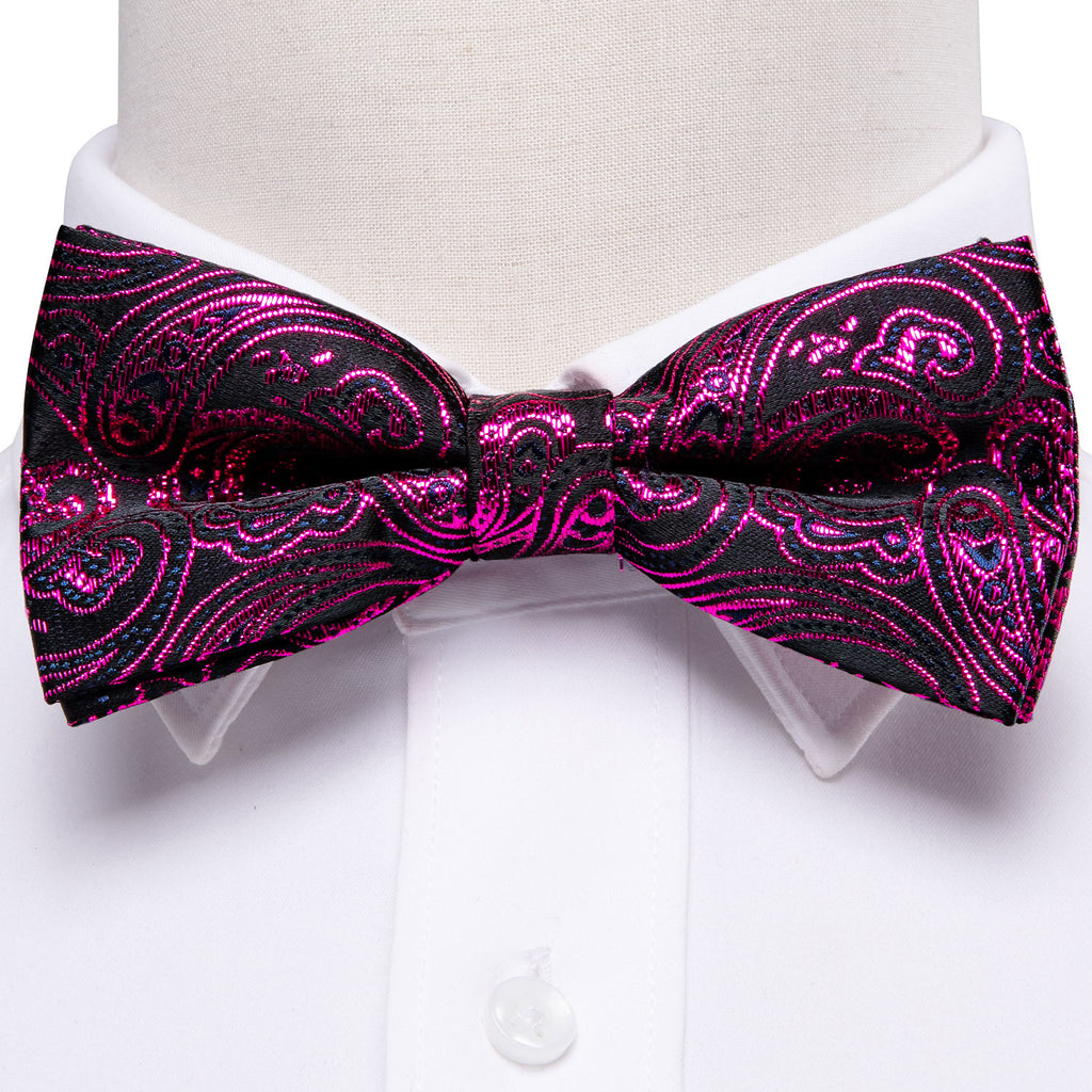 Red Paisley Bow Tie Set - GentCrest - View 5