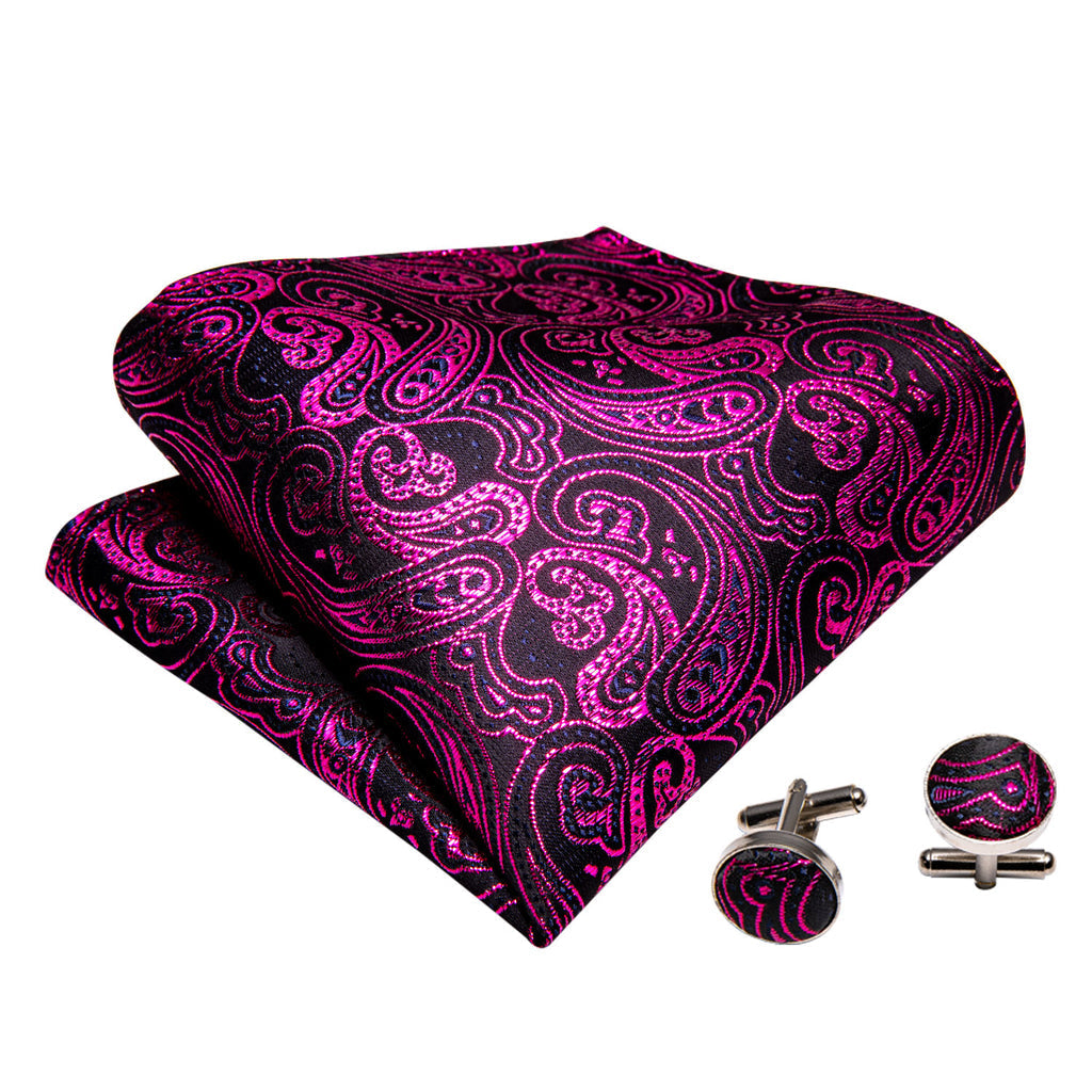 Red Paisley Bow Tie Set - GentCrest - View 4