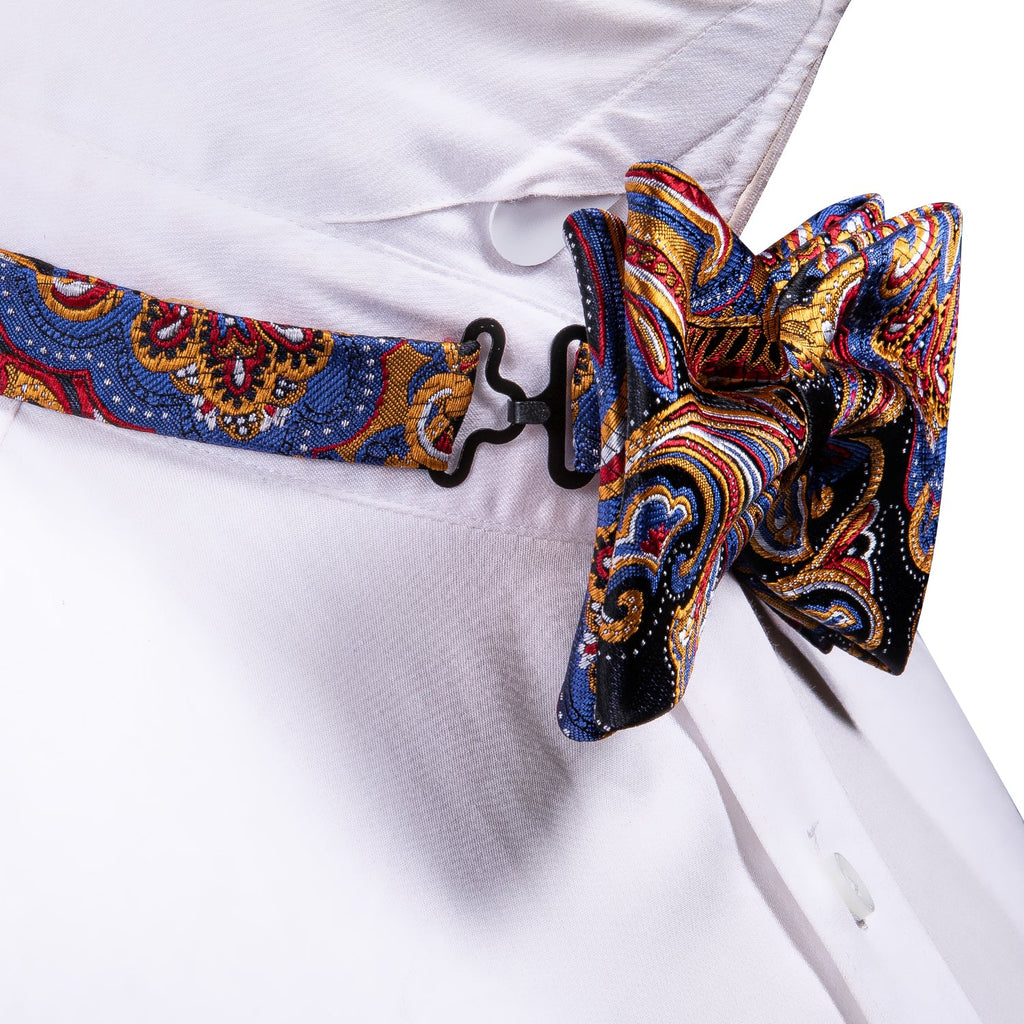GentCrest Blue Paisley Bowtie Set - Image 4