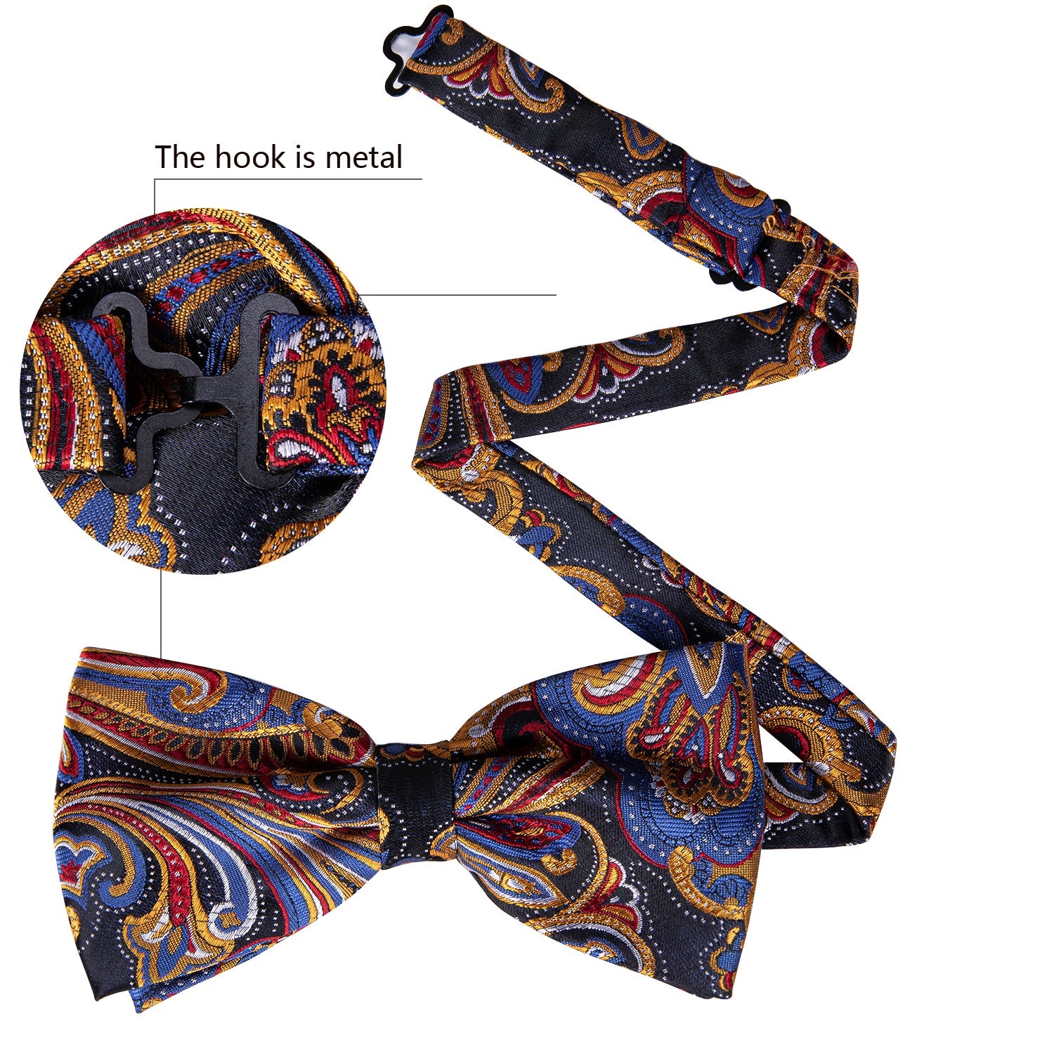 GentCrest Blue Paisley Bowtie Set - Image 6