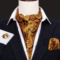 Golden Paisley Ascot Set - GentCrest