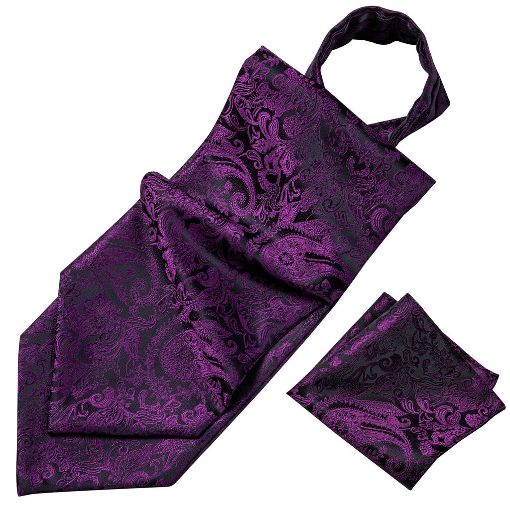 Purple Floral Ascot Set - GentCrest - View 6