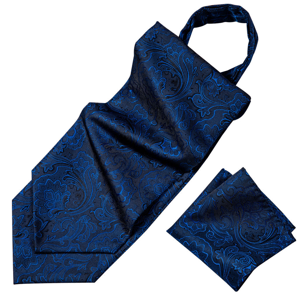 Blue Floral Ascot Set - GentCrest - View 6
