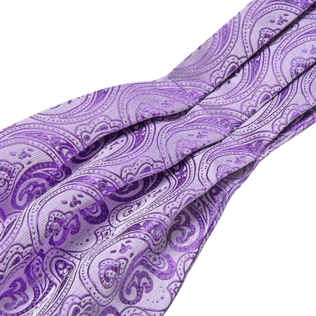Purple Paisley Ascot Set - GentCrest - View 5