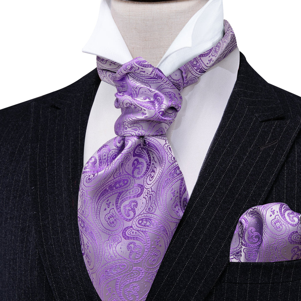 Purple Paisley Ascot Set - GentCrest