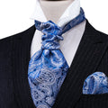 Blue Paisley Ascot Set - GentCrest