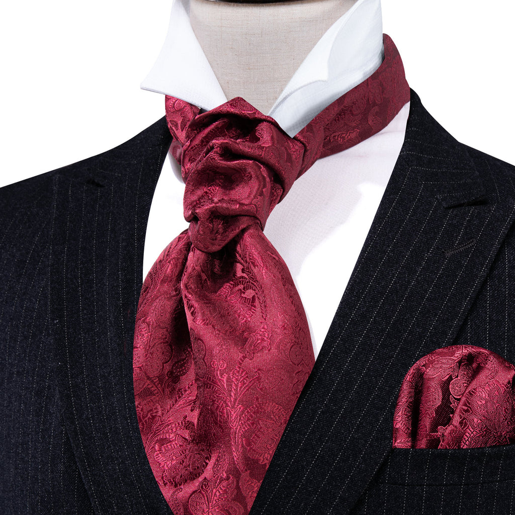 Red Paisley Ascot Set - GentCrest