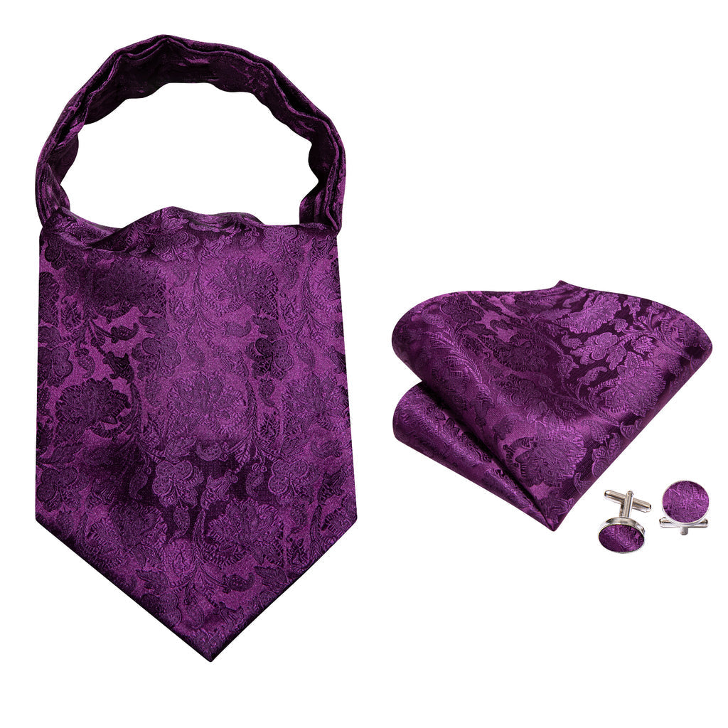 Purple Paisley Ascot Set - GentCrest - View 6