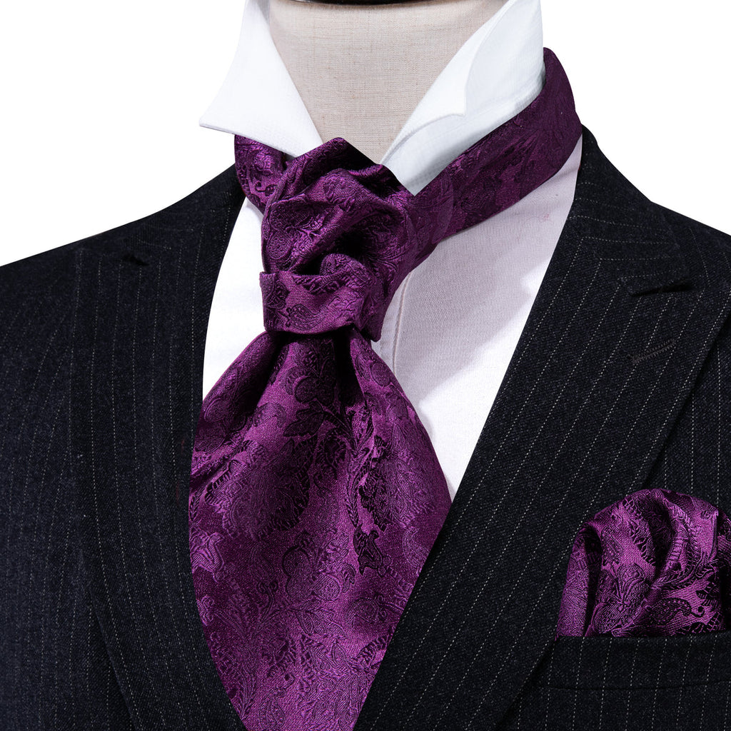 Purple Paisley Ascot Set - GentCrest