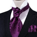 Purple Paisley Ascot Set - GentCrest