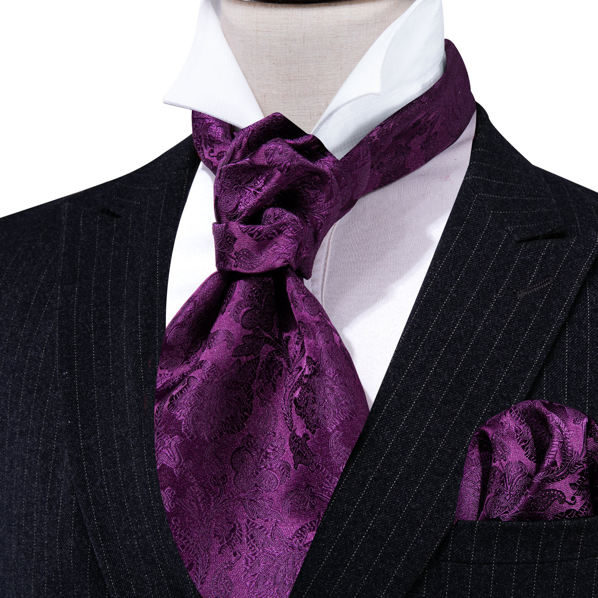 Purple Paisley Ascot Set - GentCrest