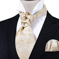 White Floral Ascot Set - GentCrest