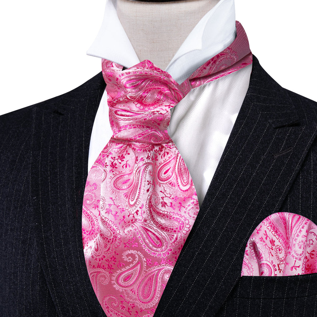 Pink Paisley Ascot Set - GentCrest
