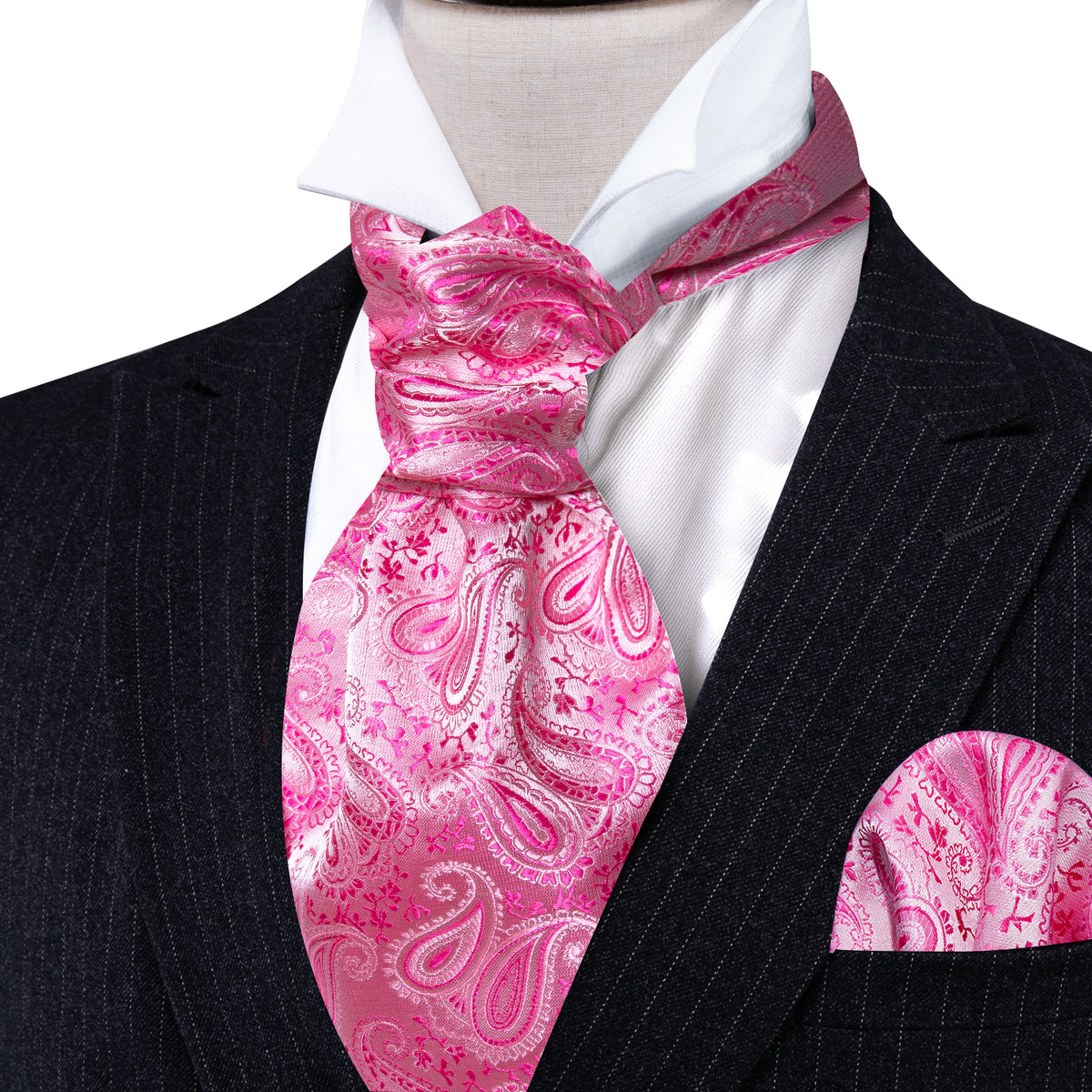 Pink Paisley Ascot Set - GentCrest
