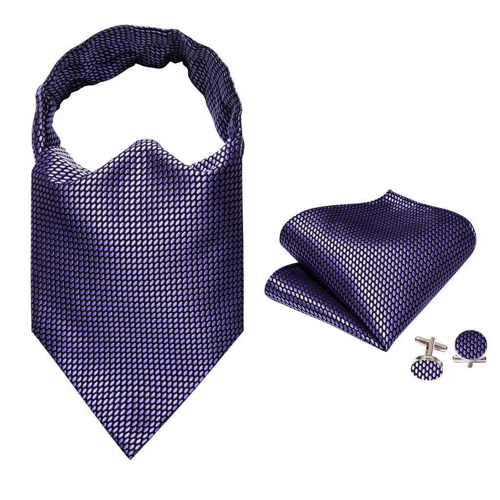 Purple Plaid Ascot Set - GentCrest - View 6