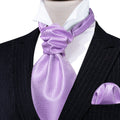 Purple Plaid Paisley Ascot Set - GentCrest