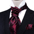 Black Red Paisley Ascot Set - GentCrest