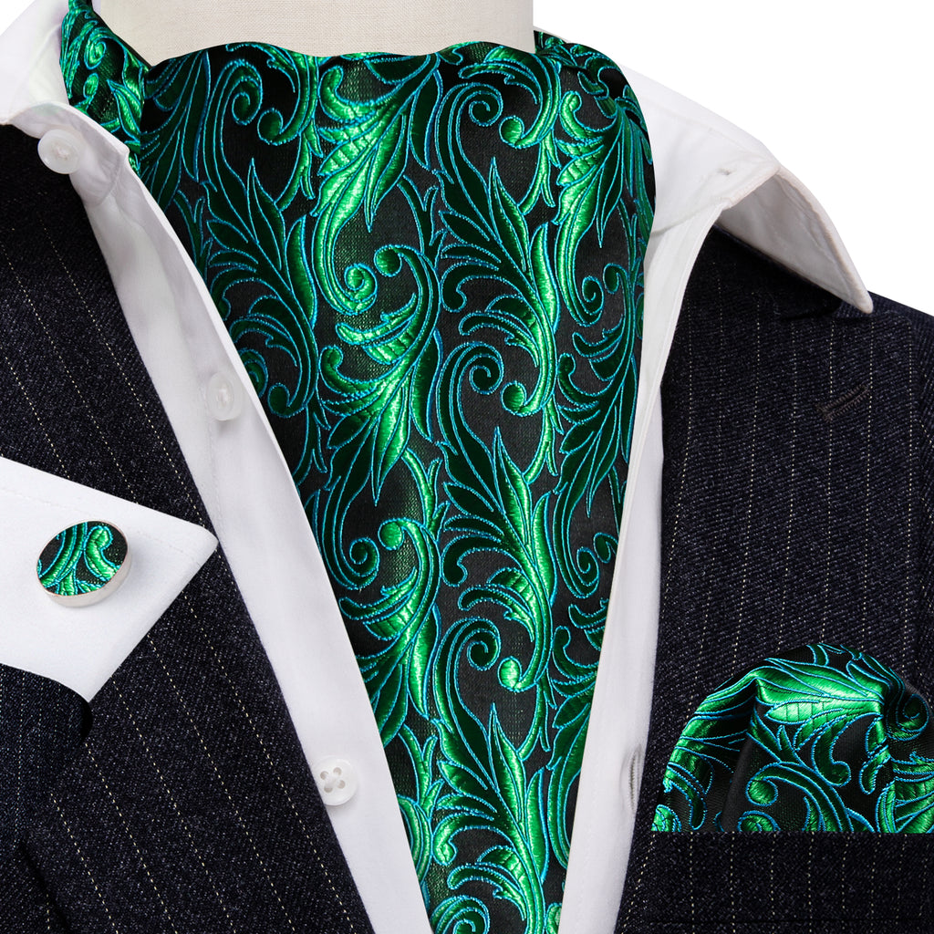 Green Paisley Ascot Set - GentCrest - View 3