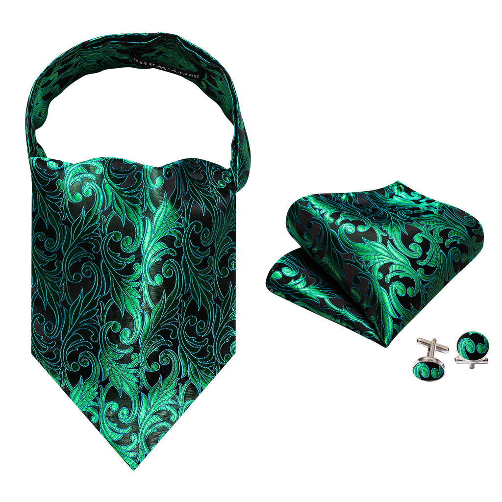 Green Paisley Ascot Set - GentCrest - View 6