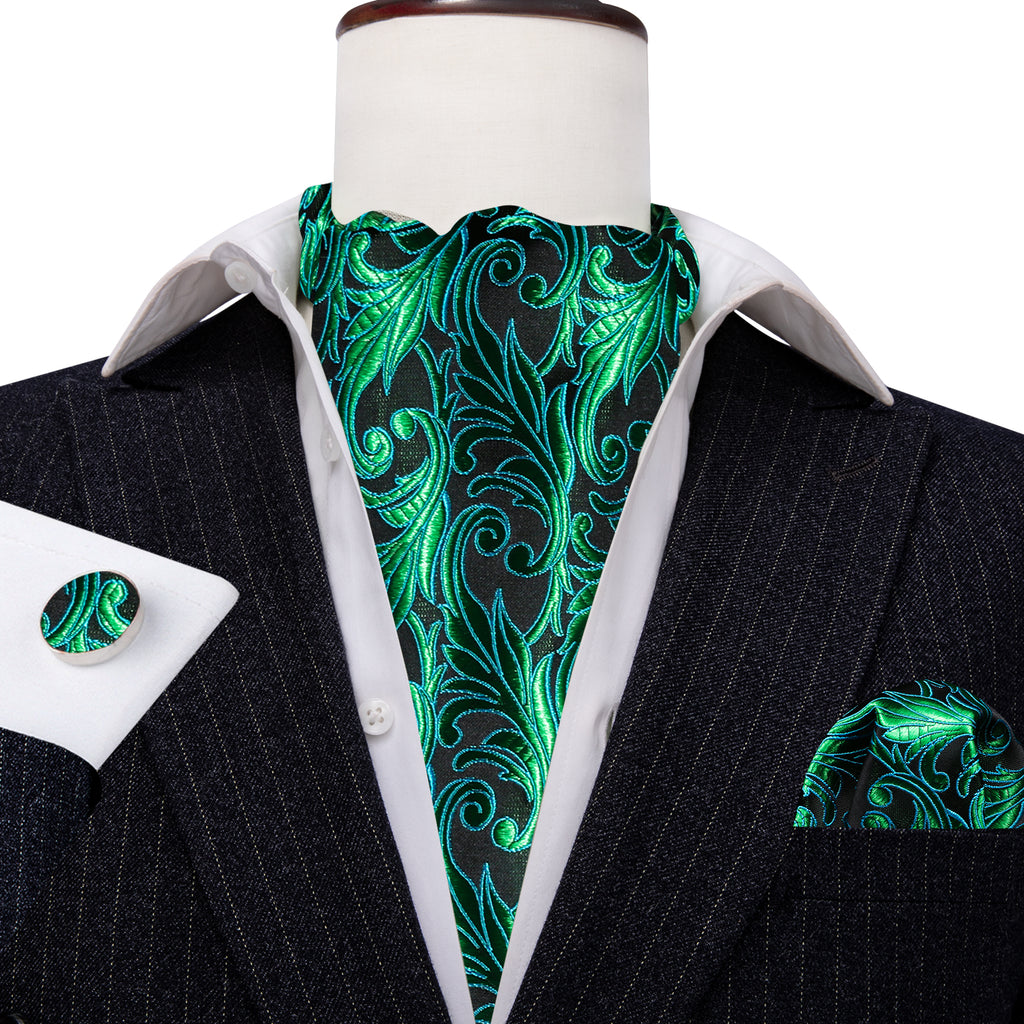 Green Paisley Ascot Set - GentCrest - View 4