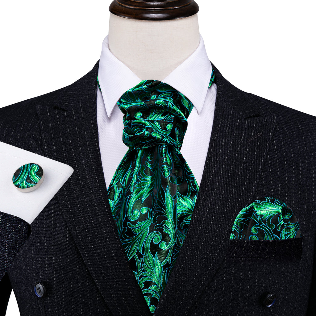 Green Paisley Ascot Set - GentCrest - View 5