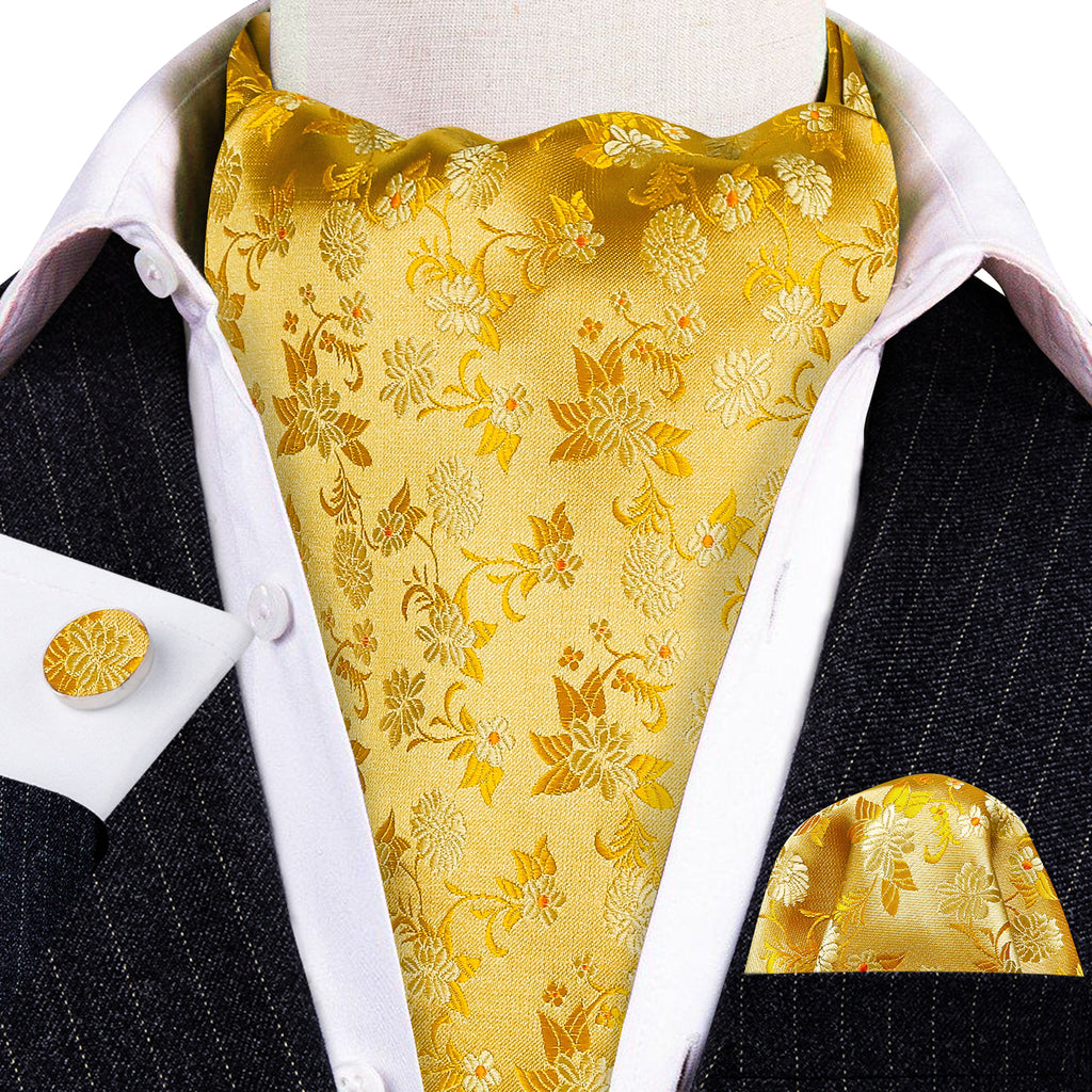 Yellow Floral Ascot Set - GentCrest - View 2