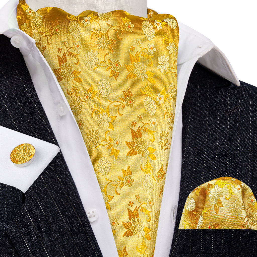Yellow Floral Ascot Set - GentCrest - View 3