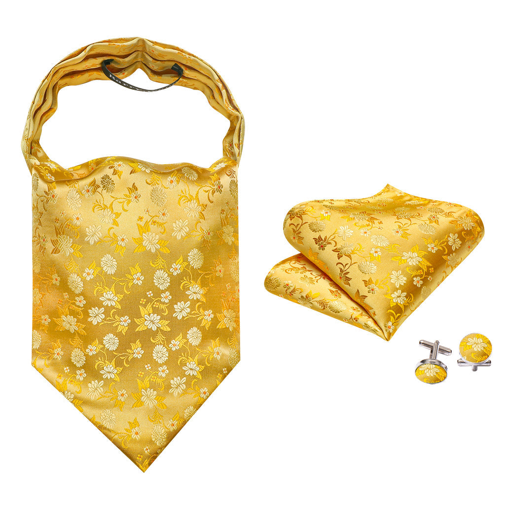 Yellow Floral Ascot Set - GentCrest - View 6