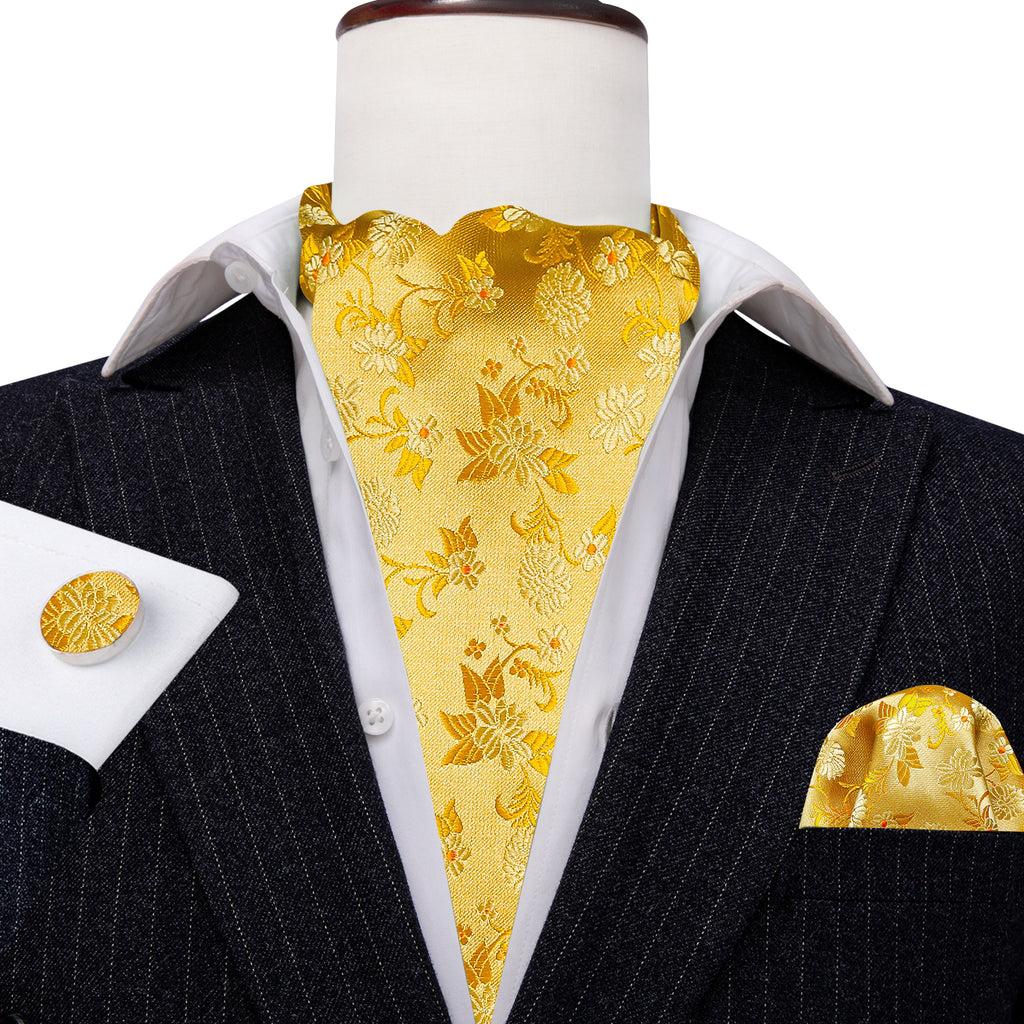 Yellow Floral Ascot Set - GentCrest - View 4