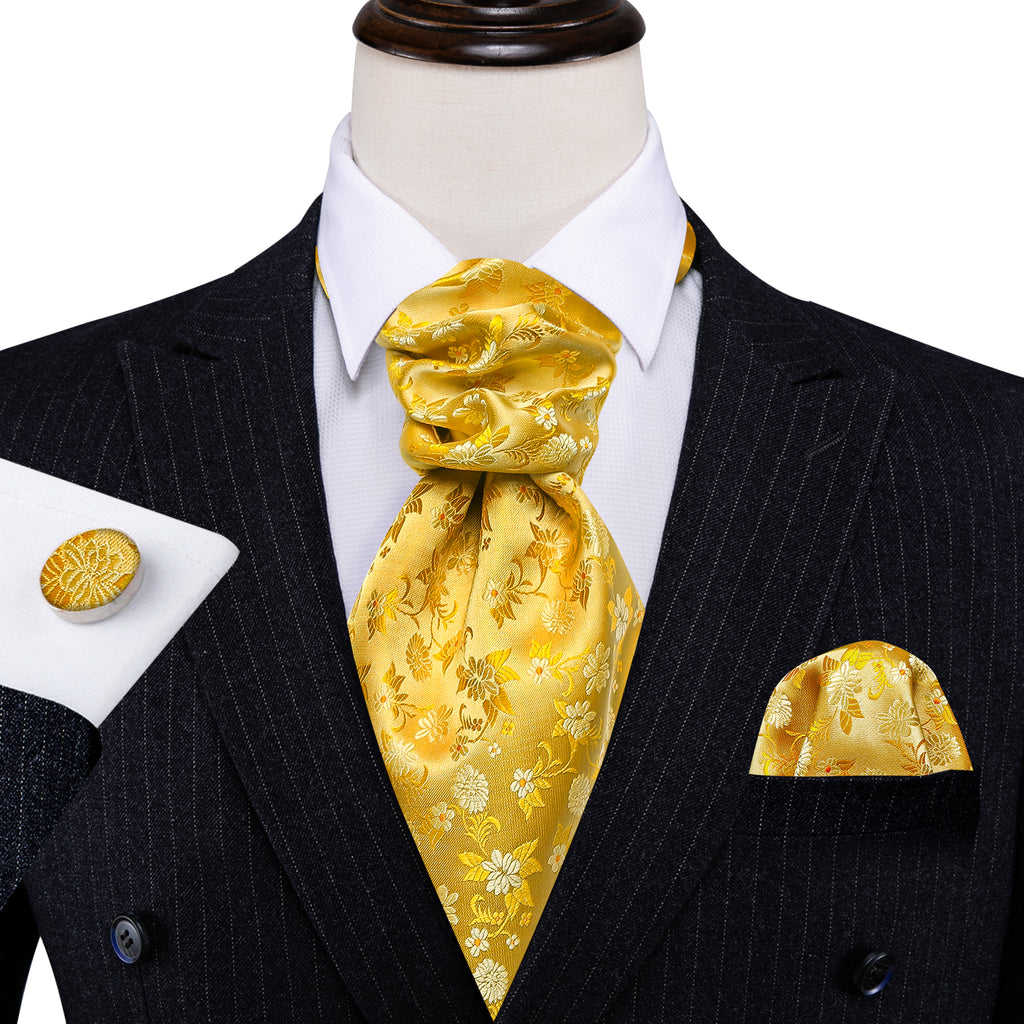 Yellow Floral Ascot Set - GentCrest - View 5