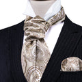 Beige Paisley Ascot Set - GentCrest