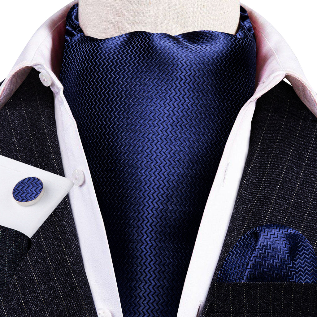Blue Solid Ascot Set - GentCrest - View 2