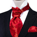 Red Floral Ascot Set - GentCrest