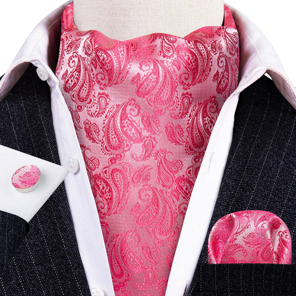 Pink Paisley Ascot Set - GentCrest